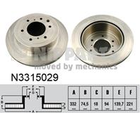N3315029_диск тормозной задний! Mitsubishi Pajero IV 3.8i/3.2Di-D 07&gt