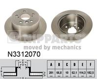 N3312070_диск тормозной задний! toyota camry  lex