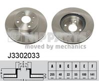 J3302033_диск тормозной передний! Toyota Corolla