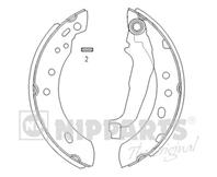 Барабанные тормозные колодки J3501043 от фирмы NIPPARTS