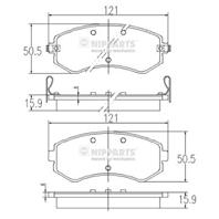 Колодки тормозные дисковые передние J3601060 от производителя NIPPARTS