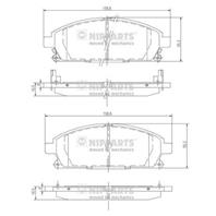 NIPPARTS J3601071 Колодки торм.пер.X-TRAIL 01-07