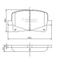 Колодки тормозные дисковые передние J3602090 от производителя NIPPARTS