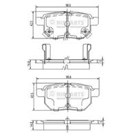 Колодки тормозные дисковые задние J3612034 от компании NIPPARTS