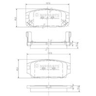 Колодки тормозные дисковые задние J3615007 от компании NIPPARTS