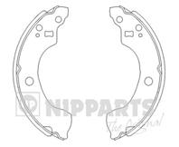 Барабанные тормозные колодки J3501053 от фирмы NIPPARTS