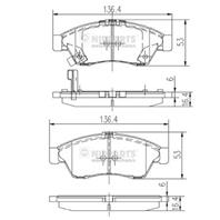 NIPPARTS J3608024 Колодки торм.пер.LIANA 1.3-1.6 02-(GDB3236)