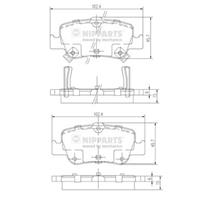 Колодки тормозные дисковые задние J3612033 от производителя NIPPARTS