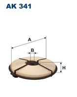 AK 341_фильтр воздушный! 34x21x256 Toyota Corolla