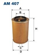AM 407 фильтр воздушный! MB 100 2.4D 88-96