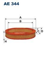AE 344_фильтр воздушный! Fiat Tipo 1.6i.e. 66kW 1
