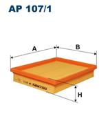AP 107/1_фильтр воздушный! 191x167x38 Hyundai Acc