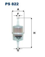 FILTRON ФИЛЬТР ТОПЛИВА УНИВЕРС. С НАКОНЕЧН. F 6   F 8 ДЛЯ АВТОМ. С ДВИГ. КАРБЮР