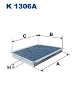 K 1306A_фильтр салона! угольный 334x191x25 MB W20