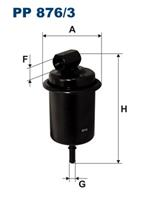 Pp 876/3_фильтр топливный! hyundai atos 1.1i 03&gt