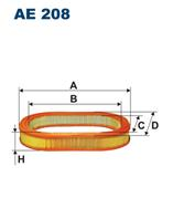 AE 208 фильтр воздушный! Ford Granada/Scorpio/Sierra 2.3D/2.5D 82-93