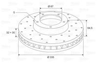 Диск тормозной MERCEDES W221 05- перед x1