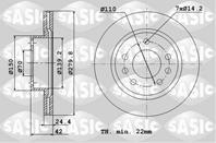 Диск торм.пер.вент. OPEL Astra G H  Meriva  Zafira 280x25mm