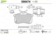 VL598474_колодки дисковые задние!\ Renault Scenic 1.4i-1.9DTi 99-03