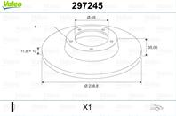 Vl297245_диск тормозной передний! audi 80  vw golf/passat 1.1-1.8 81&gt