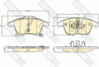 Колодки тормозные дисковые 6120922