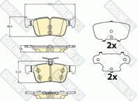 Колодки тормозные FORD MONDEO V 14- задние
