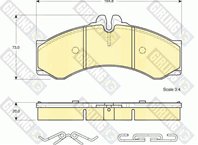 Колодки тормозные MERCEDES SPRINTER (901-904) 95-06/VW LT 28-46 96-06 пер./зад. 6112889