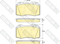 Колодки тормозные MERCEDES-BENZ W163 9805/W220 9805/W129 передние 6114549