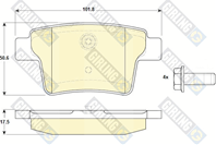 КОЛОДКИ ТОРМОЗНЫЕ FORD MONDEO III 09.04-JAGUAR X-