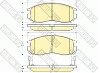 Колодки тормозные MITSUBISHI GALANT/LANCER 1.8-2.0 88-00 передние