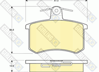 Комплект тормозных колодок, дисковый тормоз
