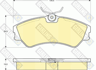 Колодки тормозные VOLKSWAGEN T4 R14 передние 6108621