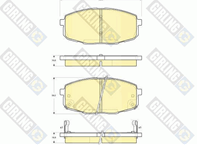 Колодки тормозные HYUNDAI i30 07-/KIA СEED 07-/CARENS 02- передние 6133429