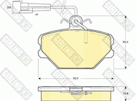 Комплект тормозных колодок, дисковый тормоз