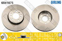 Диск тормозной 6041875