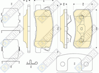 Колодки тормозные CHRYSLER SEBRING 07-/JEEP PATRIOT 08- задние 6146009