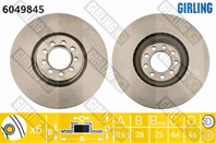 Диск тормозной IVECO DAILY III 06- передний вент.D 290мм.