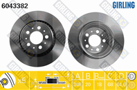 Диск тормозной 6043382