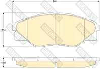 Колодки тормозные TOYOTA HILUX 08- передние