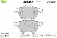 Колодки тормозные дисковые передние 301355 от фирмы VALEO