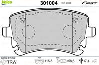 Колодки тормозные дисковые задние 301004 от производителя VALEO
