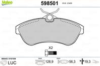 Колодки тормозные дисковые передние 598501 от фирмы VALEO
