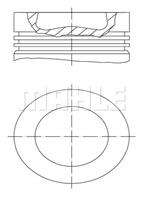 Поршень dm.81.01x1.75x2.0x3.0 +0.25 Цена за 1 шт.