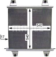 AC 121 000S_радиатор кондиционера! конденсер 500x540x16\ DAF XF105 05>/XF95 02> AC 121 000S_радиатор кондиционера! конденсер 500x540x16\ DAF XF105 05>/XF95 02>