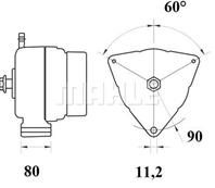 Генератор 28V/100А, TGA/MAZ/Neoplan