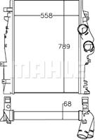 Ch?odnica powietrza dolotowego MERCEDES ATEGO, ATEGO 2 OM900.912-OM925