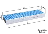 Фильтр салонный BIO (Care Metix) (комп. 2шт) Citroen/peugeot