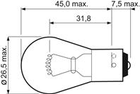 VALEO 032 203 Лампа PY21W BAU15s Essential (10 шт.)