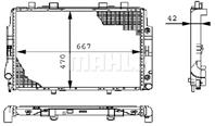 Радиатор системы охлаждения MB W140 M119