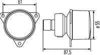 D55мм Фонарь габарит белый (б/уп.)